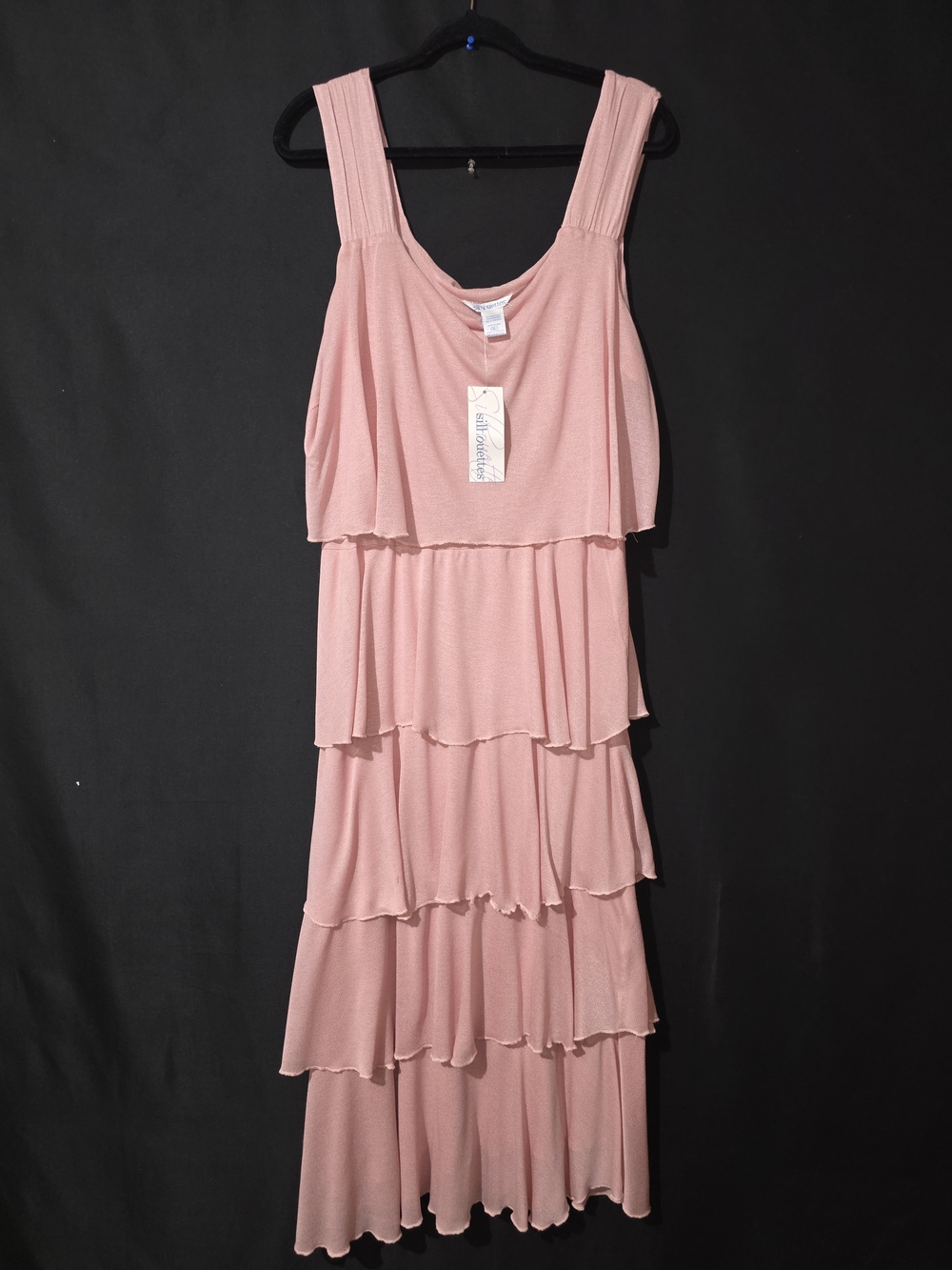 Silhouette Blush Pink Tiered Maxi Dress